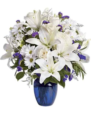 Beautiful in Blue Flower Bouquet