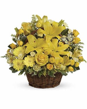 Basket Full of Wishes Flower Bouquet