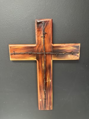 Hand Made Wooden Crosses Flower Bouquet