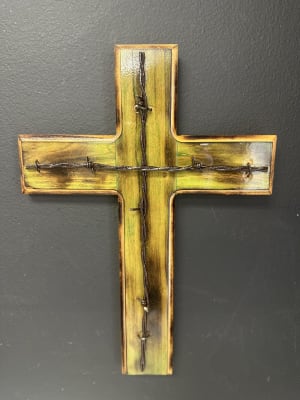 Hand Made Wooden Crosses Flower Bouquet