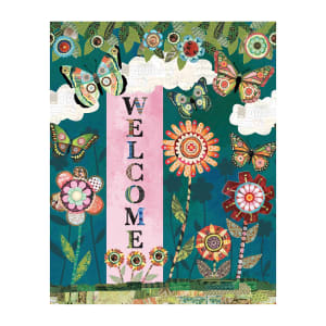 Patchwork Flutters 20" Art Pole