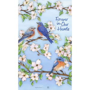 Dogwoods and Bluebirds 13" Mini Art Pole