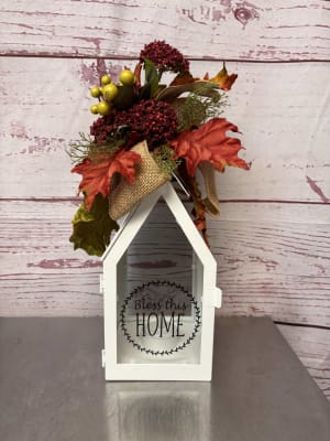 Fall Focal Silk (Artificial) Lanterns Flower Bouquet
