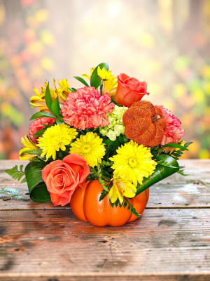 Pumpkin Surprise Flower Bouquet