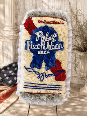Pabst Blue Ribbon Flower Bouquet