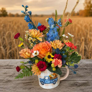 Trucken into Autumn Flower Bouquet