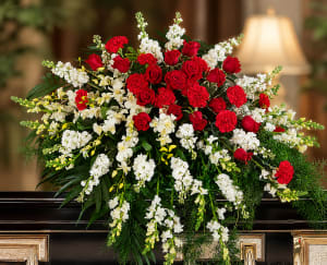Cherished Moments Casket Spray Flower Bouquet