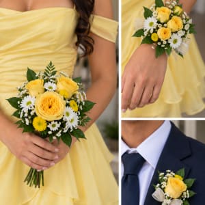 Yellow Homecoming Flowers Flower Bouquet