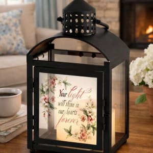 Your Light Memorial Lantern Flower Bouquet
