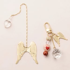 Bookmark & Keychain Set – Angel Wings | Protection