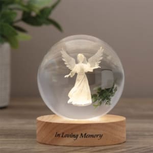 "Angel" Crystal Keepsake Flower Bouquet