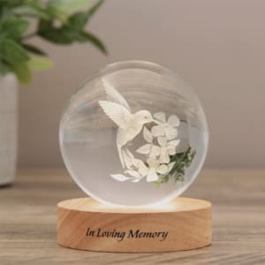 "Hummingbird" Crystal Keepstake Flower Bouquet