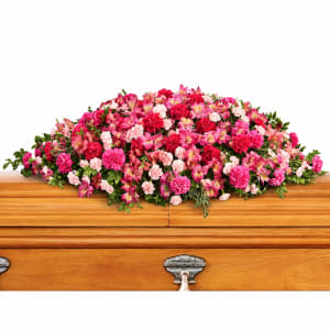 A Life Loved Casket Spray Flower Bouquet