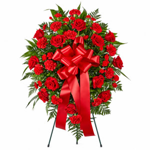 Red Standing Spray Flower Bouquet
