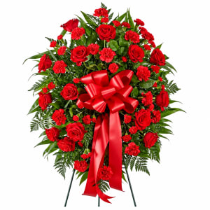 Red Standing Spray Flower Bouquet