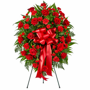 Red Standing Spray Flower Bouquet