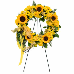 Sacred Sunrise Wreath Flower Bouquet