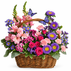 Country Basket Blooms Flower Bouquet