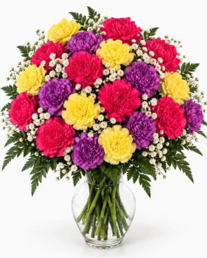 Mixed Carnations Arrangements Flower Bouquet