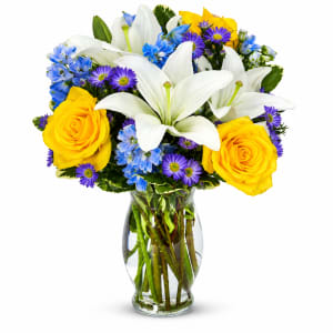 Big Bright Blue Skies Flower Bouquet
