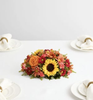 Fields Of Europe For Fall Centerpiece Flower Bouquet