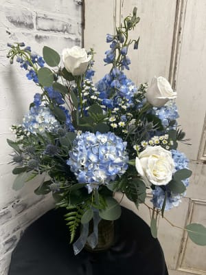 Monarch Blue Flower Bouquet