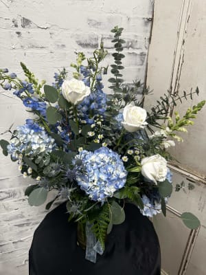 Monarch Blue Flower Bouquet
