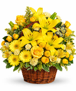 Basket Full of Wishes Flower Bouquet
