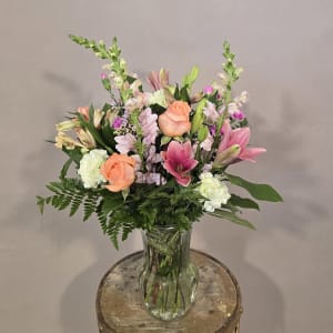 SUNSET LILIES & ROSES Flower Bouquet