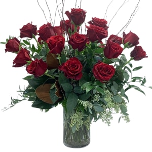 2 Dozen Red Roses Flower Bouquet