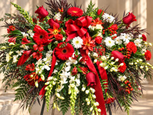 Strength and Wisdom Casket Spray Flower Bouquet