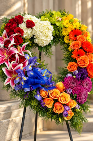 Color Cluster Heart-shaped Wreath Flower Bouquet