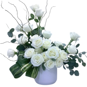 2 Dozen White Roses Flower Bouquet