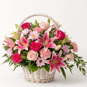Stargazer Basket Bouquet Flower Bouquet