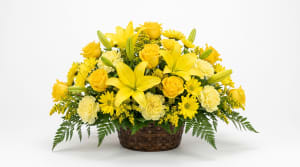 Morning Glow Garden Basket Flower Bouquet