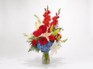 Patriotic Triumph & Grace Flower Bouquet