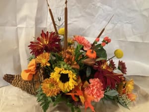 Fall Cornucopia Flower Bouquet