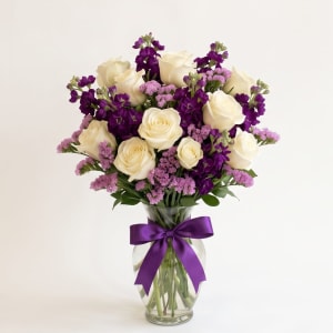 Royal Amethyst & Rose Bouquet Flower Bouquet