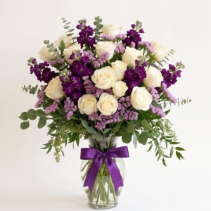 Royal Amethyst & Rose Bouquet Flower Bouquet