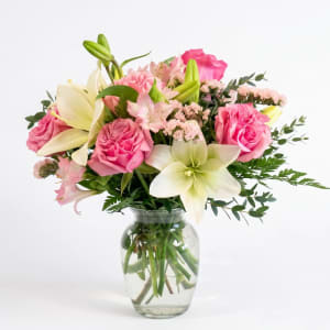 Blush & Ivory Lily Elegance Bouquet Flower Bouquet
