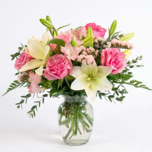 Blush & Ivory Lily Elegance Bouquet Flower Bouquet