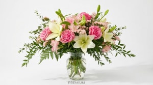 Blush & Ivory Lily Elegance Bouquet Flower Bouquet