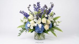 Midnight Blue & Lily Splendor Flower Bouquet