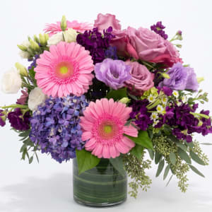 The Amethyst & Rose Glow Bouquet Flower Bouquet