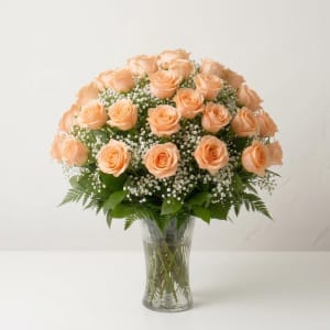 Peach Rose Bouquet Flower Bouquet