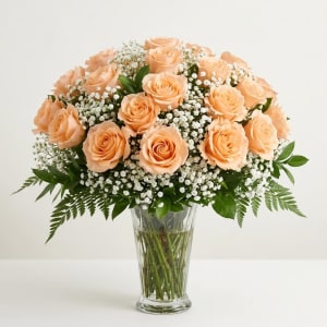 Peach Rose Bouquet Flower Bouquet