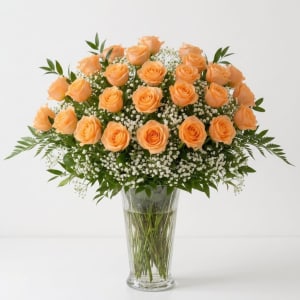 Peach Rose Bouquet Flower Bouquet