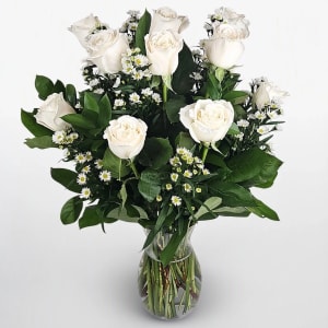 Dz white premium Roses Flower Bouquet