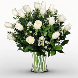 Dz white premium Roses Flower Bouquet