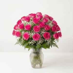 Hot Pink Rose Bouquet Flower Bouquet